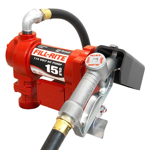 Fill-Rite® - FR600 Series 15 GPM 115 V AC Non-Automatic Shut-Off Fuel Transfer Pump with Manual Nozzle