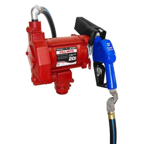 Fill-Rite® - FR700 Series 20 GPM 115 V AC Heavy-Duty Fuel/Mineral Spirits Transfer Pump with 15' Arctic Hose and Hose