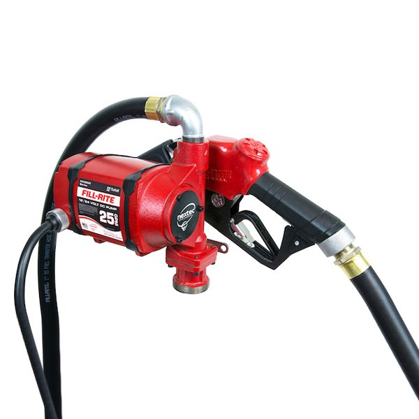 Fill-Rite® - NX3200 Series 25 GPM 12/24 V DC Continuous Duty Fuel/Mineral Spirits Transfer Pump with 18' Hose, 1' Ultra High Flow Nozzle
