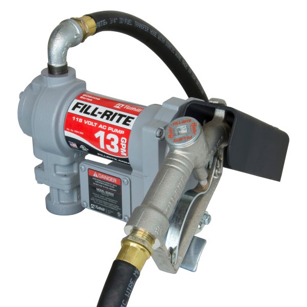 Fill-Rite® - SD1200 Series 13 GPM 115 V AC Standard-Duty Fuel/Mineral Spirits Transfer Pump with Hose and Manual Nozzle