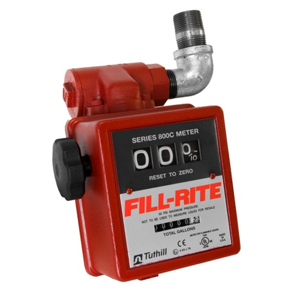 Fill-Rite® - 800C Series 20 GPM Gallons Mechanical 3-Wheel Fuel Transfer Meter with Strainer