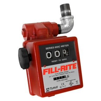 Fill-Rite® - 800C Series 20 GPM Gallons Mechanical 3-Wheel Fuel Transfer Meter with Strainer