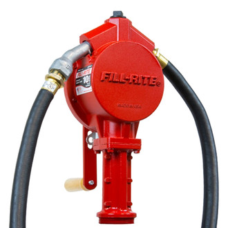 Fill-Rite® FR112 - Cast Aluminum Rotary Action Oil/Fuel Pump with Hose And Suction Pipe