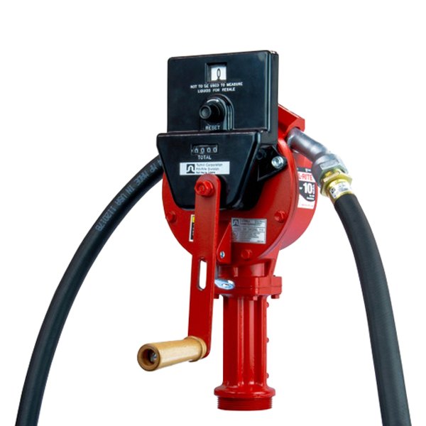 Fill-Rite® - Cast Aluminum Rotary Action Oil/Fuel Pump with Hose, Suction Pipe And Counter
