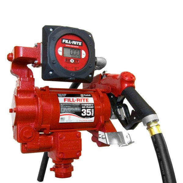 Fill-Rite® - 300V Series 15 GPM 115/230 V AC Heavy-Duty Fuel Transfer Pump with Digital Meter and Ultra Hi-Flow Auto Nozzle