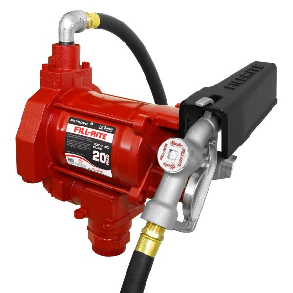 Fill-Rite® - FR700 Series 20 GPM 230 V AC Heavy-Duty Fuel Transfer Pump with Manual Nozzle and Hose