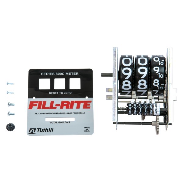 Fill-Rite® - 800 Series Gallons Mechanical Fuel Register and Faceplate for 800 Series Mechanical Meters