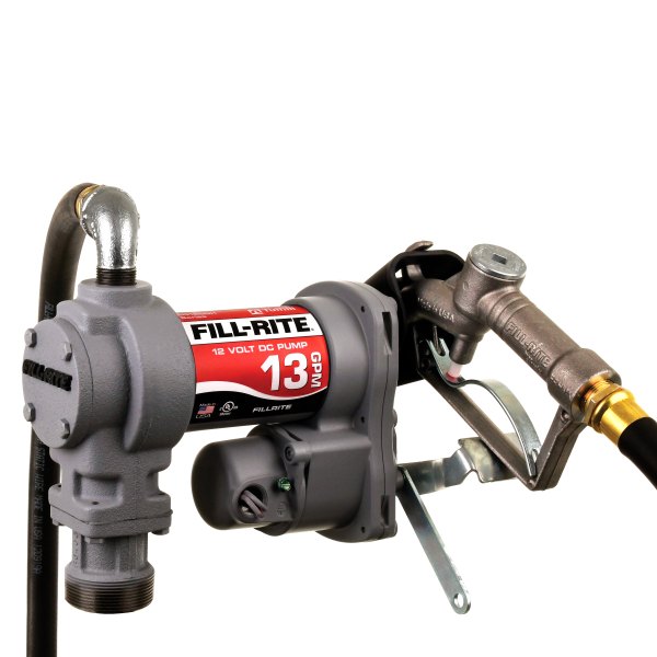 Fill-Rite® - SD1200 Series 13 GPM 12 V DC Standard-Duty Fuel/Mineral Spirits Transfer Pump with Manual Nozzle