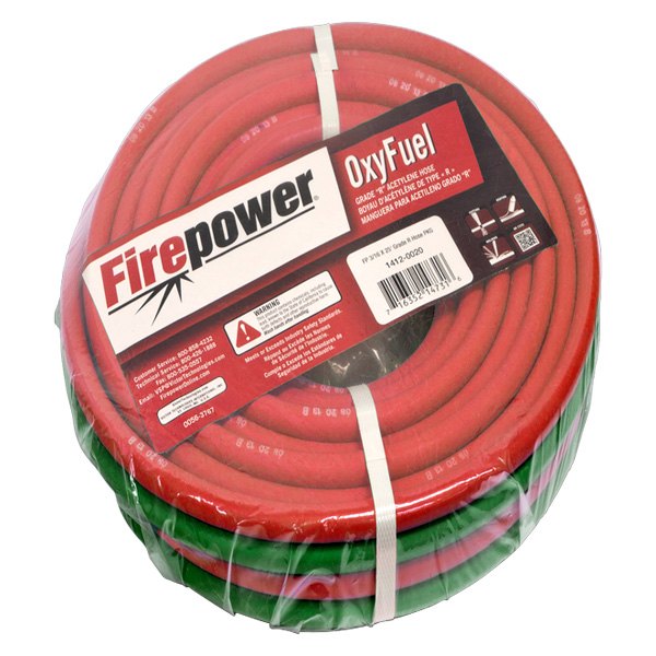 Firepower® - OxyFuel™ 3/16" x 25' Grade R Acetylene Welding Hose