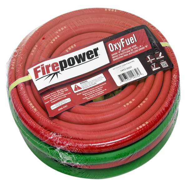 Firepower® - OxyFuel™ 1/4" x 25' Grade R Acetylene Welding Hose