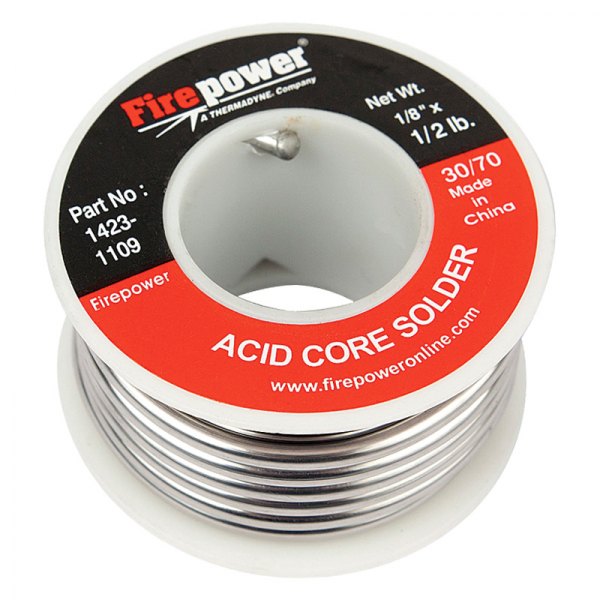  Firepower® - 0.125" x 8 oz. 30/70 Non-Electrical Repair Acid Flux Core Solder