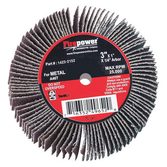 Firepower® 1423-2152 - 2" x 1" 80 Grit Cloth Mounted Flap Wheel
