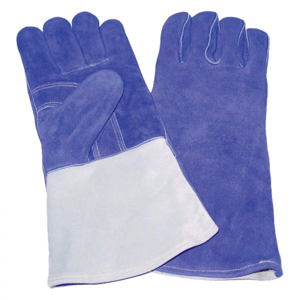 Firepower® - Large Blue Leather Welding Gloves