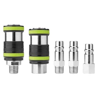 Flexzilla® - 3/8" x 1/2" H-Style Steel Heavy Duty Safety Quick Coupler Body/Plug, 5 Pieces