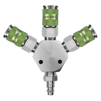 Flexzilla® - Pro™ H-Style Steel/Aluminum 3-Way Quick Coupler Splitter
