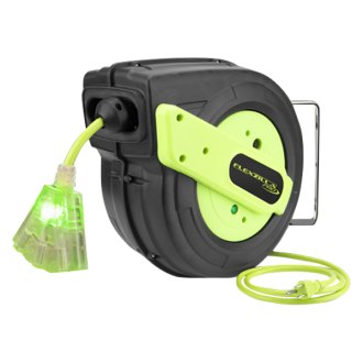 Performance Tool W2272 Retractable Cord Reel for Outlet Extension in  Workshops and Home, Black/Gray, 25 feet
