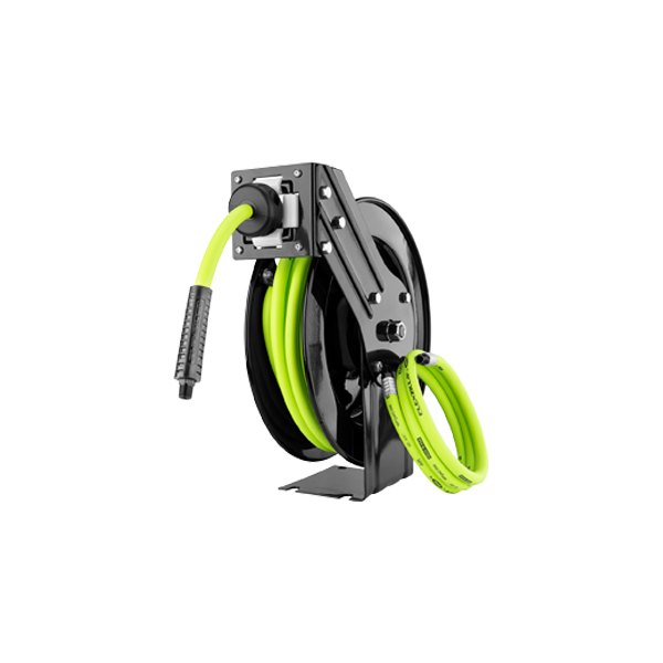 Flexzilla® - Pro Open Face Single Arm Air Hose Reel with 1/2" x 50' Air Hose