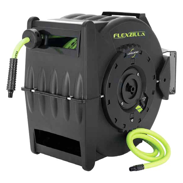 Flexzilla® - Levelwind™ Retractable Air Hose Reel with 3/8" x 50' Air Hose