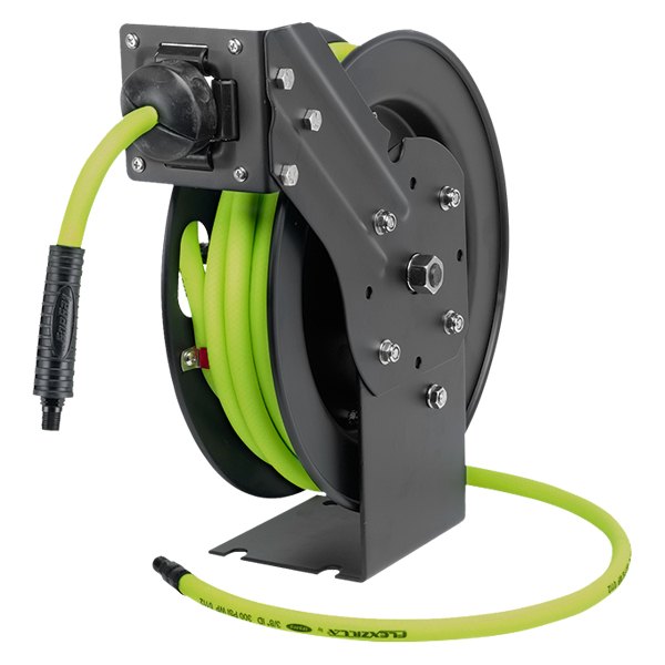 Flexzilla® - Single Axle Arm Support Open Face Air Hose Reel with 3/8" x 25' Air Hose