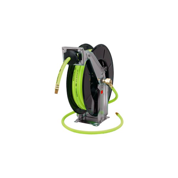 Flexzilla® - Dual Axle Arm Pro Open Face Air Hose Reel with 3/8" x 50' Air Hose