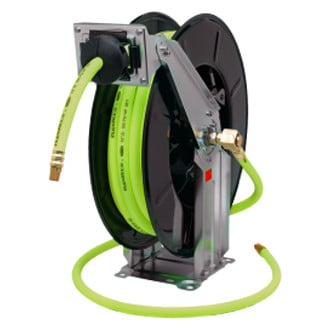 Flexzilla® - Dual Axle Arm Pro Open Face Air Hose Reel with 3/8" x 50' Air Hose