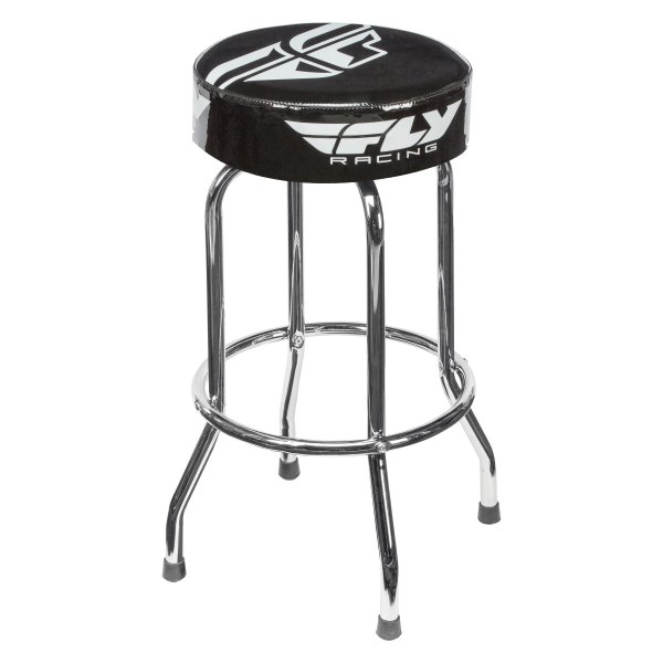 Fly Racing® - Black Bar Stool with White Fly Racing Logo