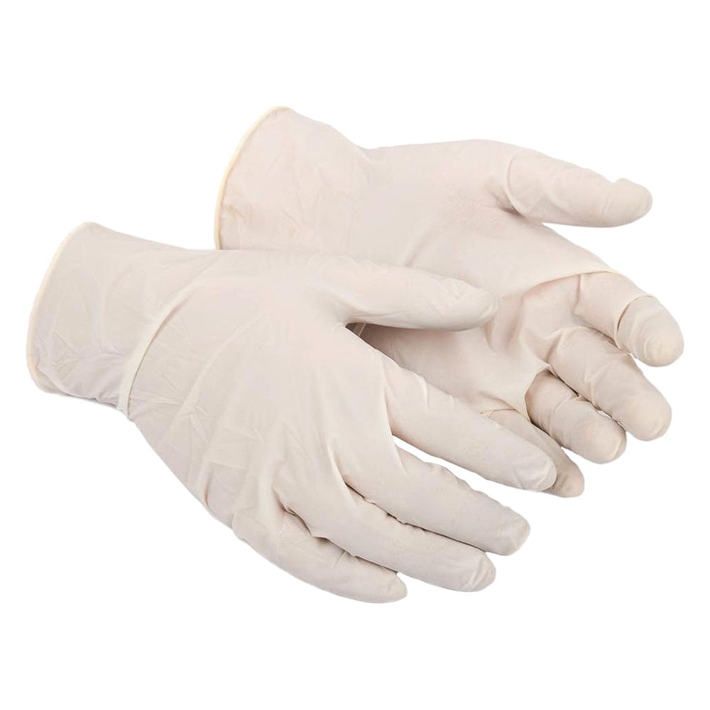 LOGICA 100PZ GLOVES WORK DISPOSABLE LATEX WHITE WITH POWDER AMBIDEXTROUS 25CM 