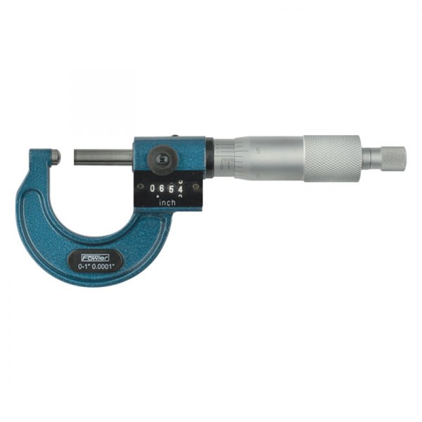 Fowler High Precision® - 0 to 1" SAE Steel Mechanical Outside Digit Counter Ball-Anvil Micrometer