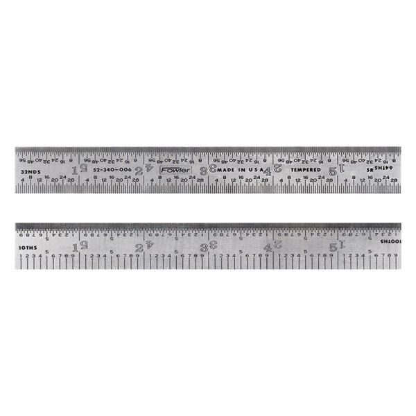 Fowler High Precision® - 12" SAE Steel 5R Rigid Ruler