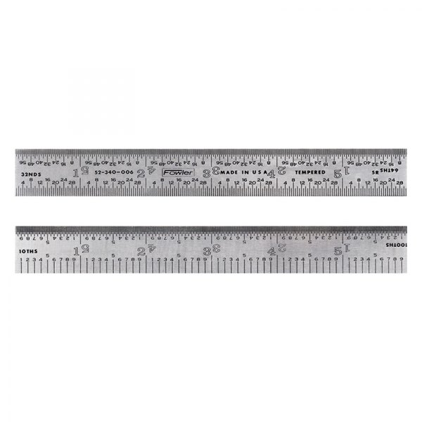 Fowler High Precision® - 18" SAE Steel 5R Rigid Ruler