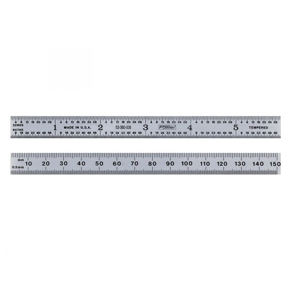 Fowler High Precision® - 6" (150 mm) SAE/Metric Flexible Ruler