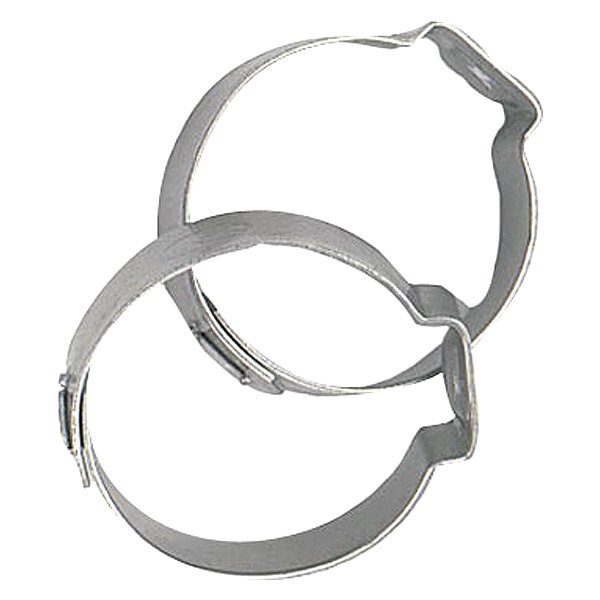 Fragola Performance Systems® - 1/4" SAE Silver Stainless Steel Single Push Lock Pinch Clamps