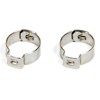 Fragola Performance Systems® - SAE Silver Stainless Steel Single Push Lock Pinch Clamp