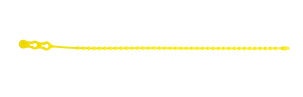 Gardner Bender® - Beadle™ 18" x 140 lb Nylon Safety Yellow Heavy-Duty Reusable Beaded Cable Ties