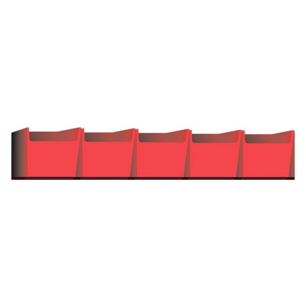 Gates® - 7" Red Plastic Bin with Dividers