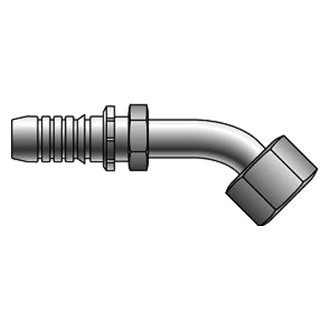 Gates® - GlobalSpiral™ 1/2" x 3.70" Female JIC 37° Flare Swivel 45° Bent Tube Coupling
