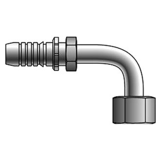 Gates® - GlobalSpiral™ 1" x 5.67" Female Flat-Face O-Ring Swivel 90° Bent Tube Coupling