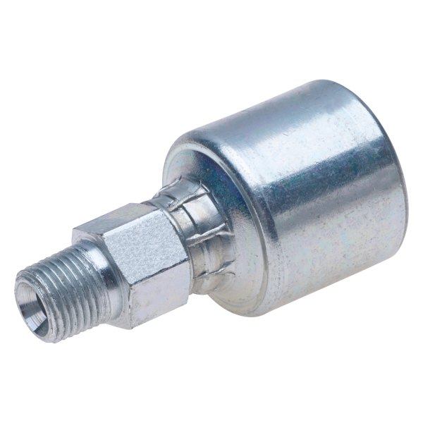 Gates® - MegaCrimp™ 1/4" x 1.96" Male Pipe (NPTF 30° Cone Seat) Coupling with TuffCoat™ Xtreme™ Plating