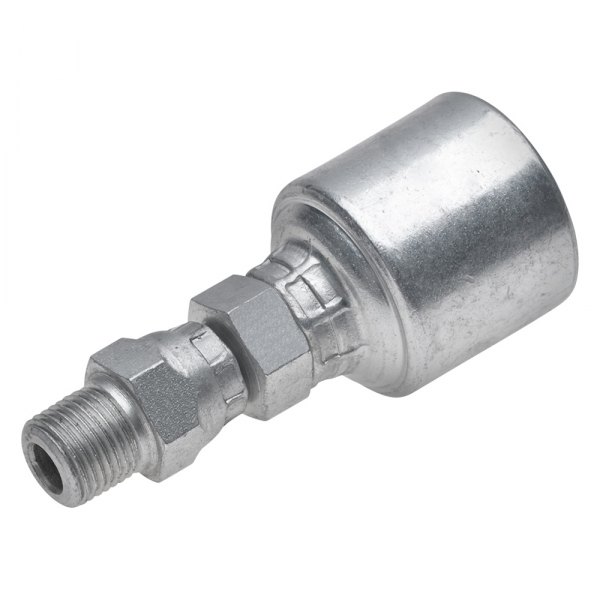 Gates® - MegaCrimp™ 1/4" x 2.61" Male Pipe Swivel (NPTF without 30° Cone Seat) Coupling