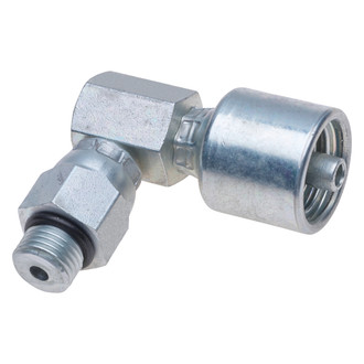 Gates® - MegaCrimp™ 5/8" x 2.40" Male O-Ring Boss Swivel 90° Block Coupling
