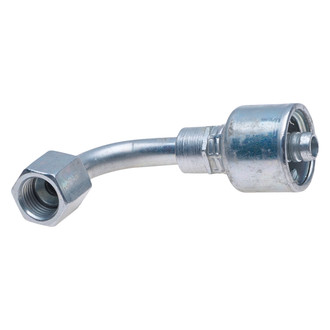 Gates® - MegaCrimp™ 3/4" x 4.82" Female JIC 37° Flare Swivel 90° Bent Tube Coupling