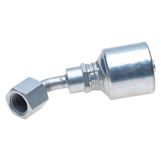 Gates® - MegaCrimp™ 1/2" x 3.31" Female SAE 45° Flare Swivel 45° Bent Tube Coupling