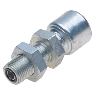 Gates® - MegaCrimp™ Male Flat-Face O-Ring Bulk Head Long Nose Coupling