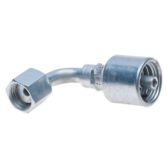 Gates® - MegaCrimp™ 3/4" x 4.29" Female Flat-Face O-Ring Swivel 90° Bent Tube Coupling