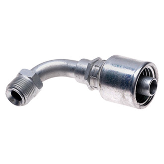 Gates® - MegaCrimp™ 3/8" x 2.44" SAE Male Inverted Swivel 90° Bent Tube Coupling