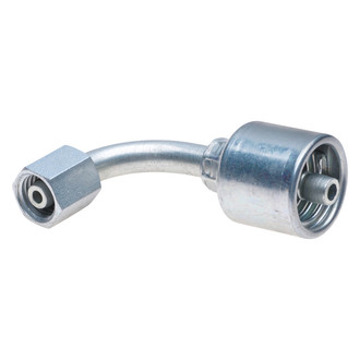 Gates® - MegaCrimp™ 1/4" x 2.27" Female DIN 24° Cone Swivel Light Series with O-Ring 90° Bent Tube Coupling