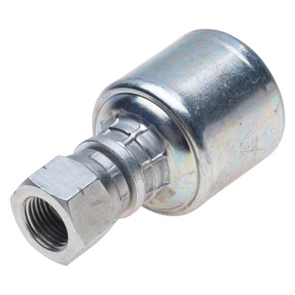 Gates® - MegaCrimp™ 1/4" x 2.82" Female British Standard Parallel Pipe O-Ring Swivel Coupling