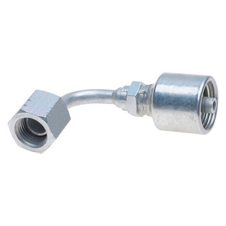 Gates® - MegaCrimp™ 3/8" x 2.72" Female Komatsu Style Japanese Metric Swivel 90° Bent Tube Coupling