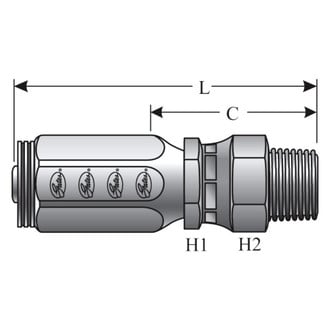 Gates® - Male JIC 37° Flare Coupling (2 Wire)