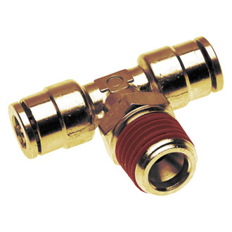 Gates® - Brass SureLok™ Air Brake Branch Tee to Male Pipe Swivel Coupling